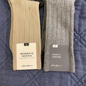 NWT 2 Pair Eddie Bauer Women’s Dress Socks Size M (9-11). BUNDLE AND SAVE